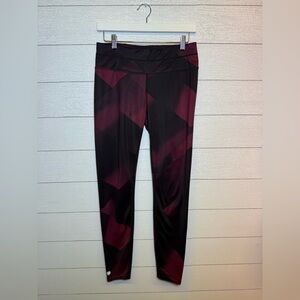 Athleta Black and Red Leggings Size Medium
